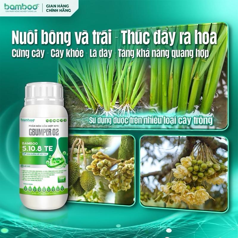 BAMBOO 5.10.8 TE - Phân bón NPK Hỗ trợ tạo mầm Nuôi trái Tăng cường quang hợp cho cây trồng đa dạng