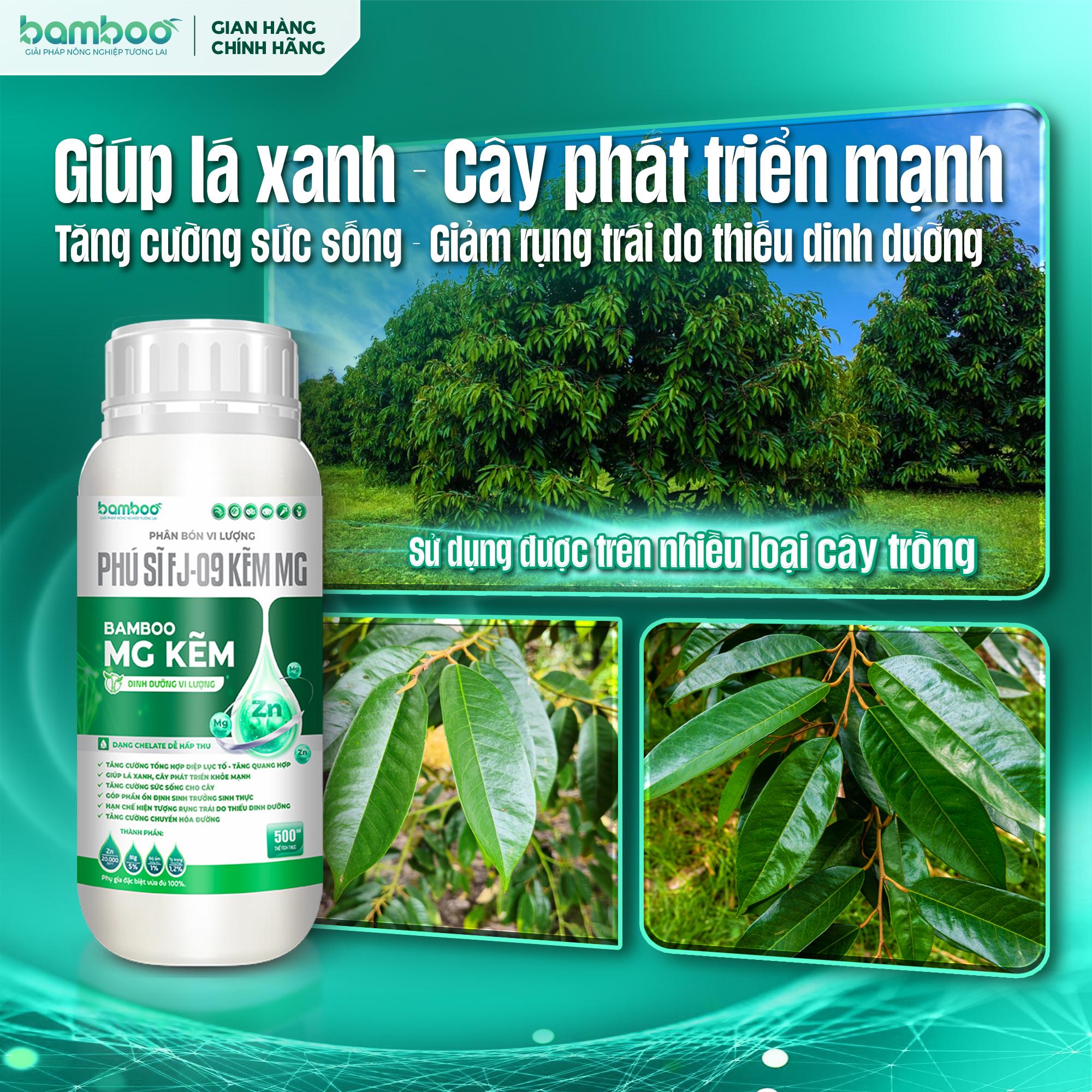 BAMBOO MG KẼM - Magie Kẽm - HỖ TRỢ XANH LÁ, GIẢM RỤNG, KHỎE CÂY